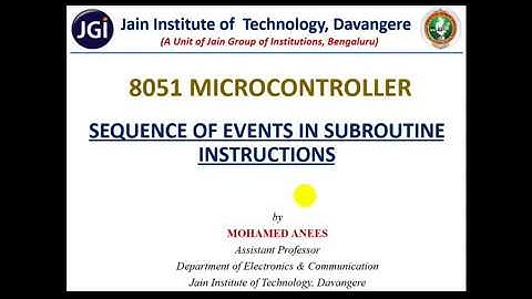 M03_Lec12_Sequence of Events in CALL & RET Instruction