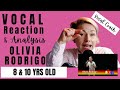 Olivia Rodrigo - Vocal Coach Reaction & Analysis - B&GC Idol Performance Aged 8 and 10