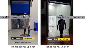 Dynaco Rollup door & Supreme Modular door comparison video Manufacturer India | Toshi Automation