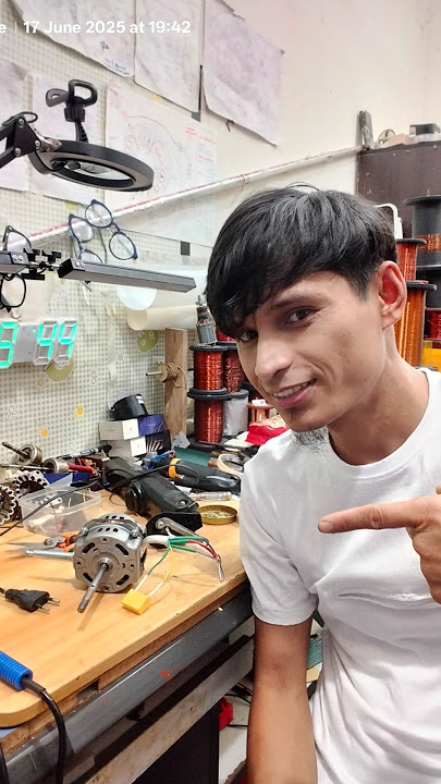 Test Run Motor Kipas Angin Yang Siap Di Rewinding Dengan Saiz Rumah Coil 1 cm.