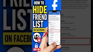 How To Hide Friend List On Facebook 🔒 | Facebook Privacy Settings #shorts