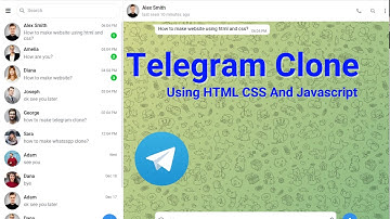 Telegram Clone Using html css and javascript | Telegrame Web Clone in HTML & CSS