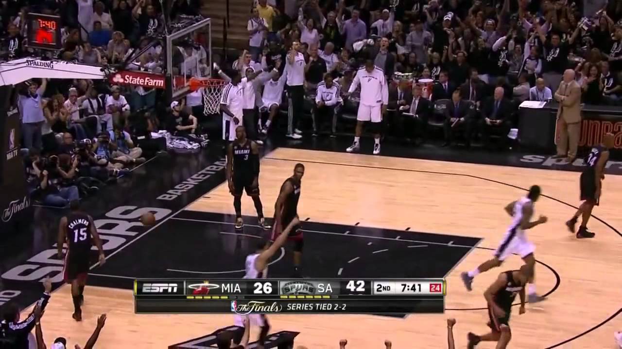 San Antonio Spurs • Baseline Cut for 3 - YouTube