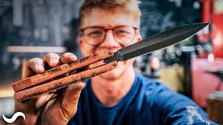 Making a BUTTERFLY KNIFE with Will Stelter!
🌏 Get exclusive NordVPN deal here ➵ https://NordVPN.com/forge It’s risk free with Nord’s 30 day money-back guarantee!✌
Wills Channel: https://www.youtube.com/@WillStelterbladesmith
OUR PRODUCTS: http://alecsteeleco.com/
INSTAGRAM: https://www.instagram.com/alecsteele/
ALECSTEELECO YOUTUBE: http://bit.ly/alecsteelecoYT
ALECSTEELECO INSTAGRAM: https://www.instagram.com/alecsteeleco/
LEARN BLACKSMITHING ONLINE: http://beginblacksmithing.com/
PATREON: https://www.patreon.com/alecsteele
Instagrams:
Alec: @alecsteele
Jamie: @jamie.popple
My name is Alec Steele and I am a 24 year old blacksmith. We make videos about making interesting things, learning about craft and appreciating the joy of creativity. Great to have you here following along!
If you want to get into blacksmithing or knifemaking, check out our Montana based online store where we stock a range of great metalworking equipment for these crafts as well as our work-wear line and other products: http://alecsteeleco.com/
Thank you for watching!
Alec
https://www.patreon.com/alecsteele
INSTAGRAM @alecsteele
FACEBOOK PAGE https://www.facebook.com/alecsteeleblacksmith
MUSIC:
Epidemic Sound - https://goo.gl/iThmfx
-signing up at this link supports the show!
SoundStripe https://soundstripe.com?fpr=alec84
- signing up at this link supports the show!
MUSIC - goo.gl/iThmfx signing up at this link supports the show!
AMAZON AFFILIATE LINKS TO GEAR I LIKE, buying here supports us:
CAMERA + MAIN LENS: http://amzn.to/2CrLyYP
WIDE LENS: http://amzn.to/2CsAZou
TRIPOD: http://amzn.to/2GpBX7f
MIC: http://amzn.to/2CrBmiQ
SD CARD: http://amzn.to/2sF0i7g
COMPUTER: http://amzn.to/2C4i0oo
Alec Steele Blacksmith 2022 Making a BUTTERFLY KNIFE with Will Stelter!