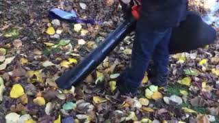 Black and Decker 12-Amp Electric Premium Blower Vacuum with Disposable Bag Kit Orange Black & Decker leaf blower demonstration
