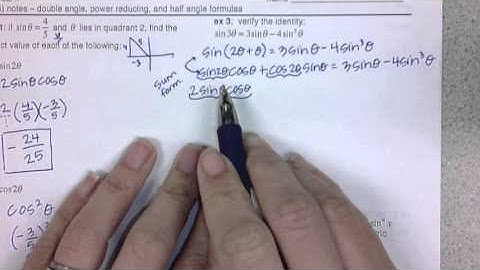 5.3 double angle, power reducing, and half angle formulas