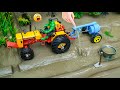 Diy tractor mini water pump |diesel engine|Mini Diy Tractor making Concrete Mixture@sanocreator