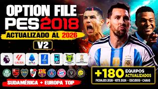 PES 2018 Updated to 2026 V2 | Option File PS4/PS5/PC