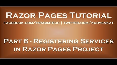 Diensten registreren in het Razor Pages-project