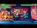 Gru vs. Lucy with healthbars