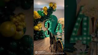 Green & Gold Lavish Decor! #atlantapartyplanner #atlantaeventplanner #wedding