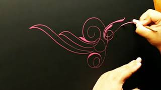Pink Scroll Pinstriping