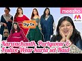 Partywear &amp; Festive Kurta Set | Sharara Haul 👗 Karwachauth Special | Meesho + Myntra | Try-On Haul