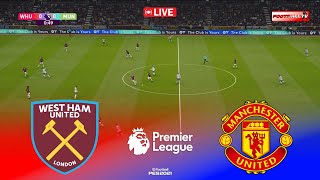 🔴LIVE : West Ham vs Manchester United - Premier League 2025/26 Match | Pes 21 Gameplay Simulation screenshot 3
