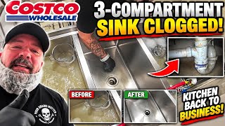 3-Compartment Sink Clogged at a Big Box Store