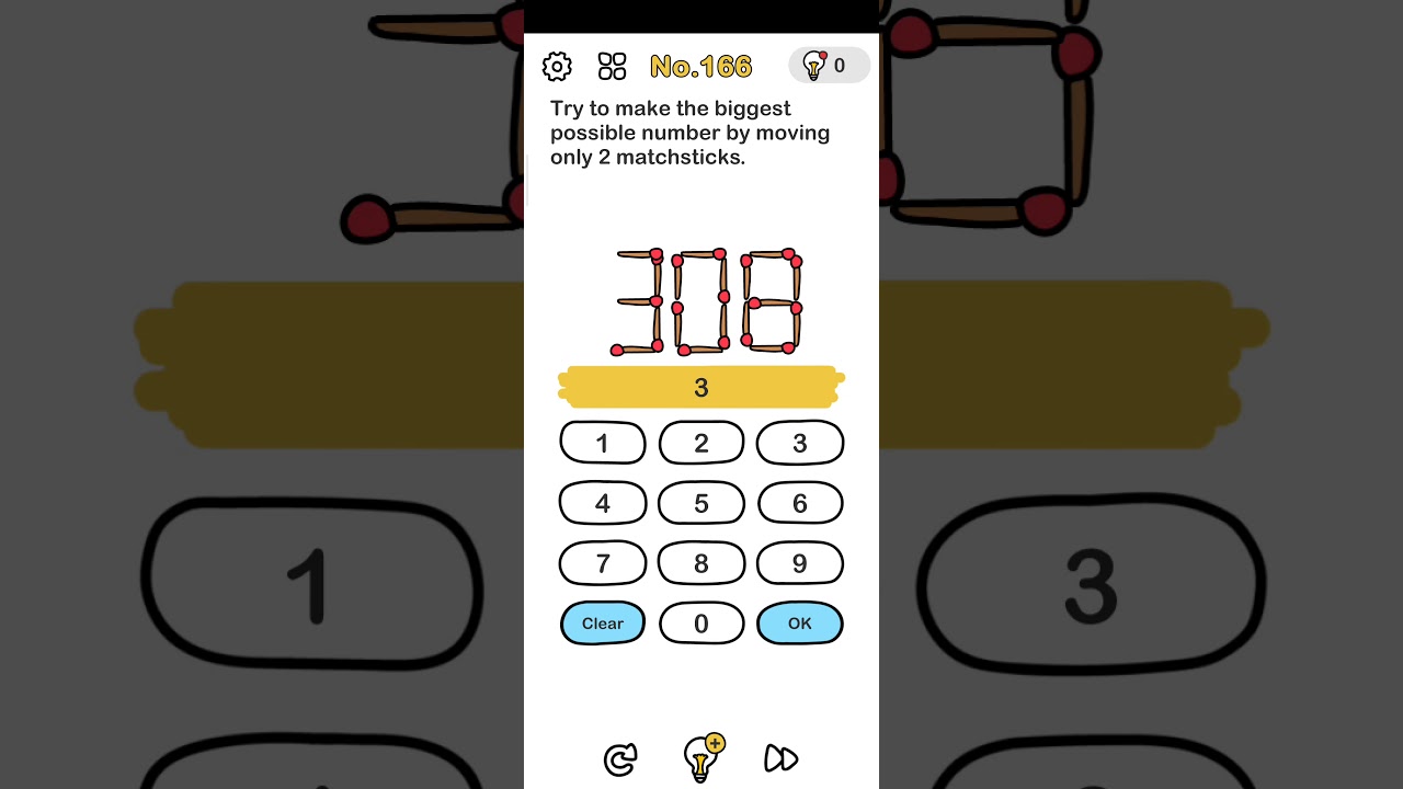 Brain Out Level No 166 answer | Try to make the biggest possible number by moving only 2 matchsticks
