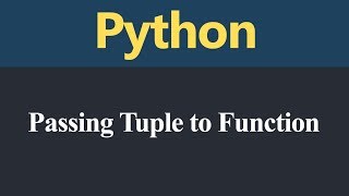 Passing Tuple to Function in Python (Hindi)