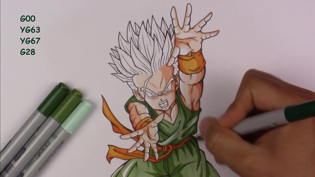 Drawing Kid Trunks Super Saiyan Dragonball Z Tolgart Youtube