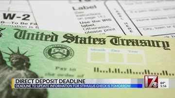 Direct deposit deadline for stimulus check