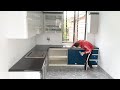 Machining and Install Kitchen Granite On Synthetic Plastic Frame  | Complete Cooking Table