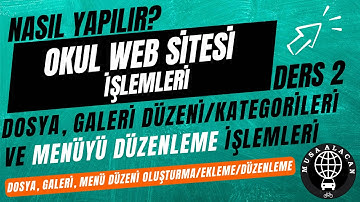 OKUL WEB SİTESİ İŞLEMLERİ Ders 2 Dosya, Galeri Düzeni-Kategorileri ve Menüyü Düzenleme İşlemleri