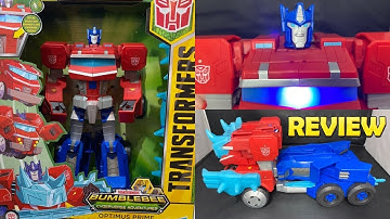 Bumblebee Cyberverse Adventures Dinobots Unite Roll N’ Change Optimus Prime Review.