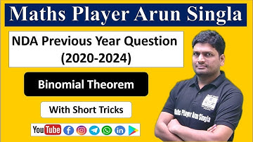 NDA Binomial Theorem PYQ 2020-2024  #nda #ndaexam #ndapreparation #nda2026  #ndamaths
