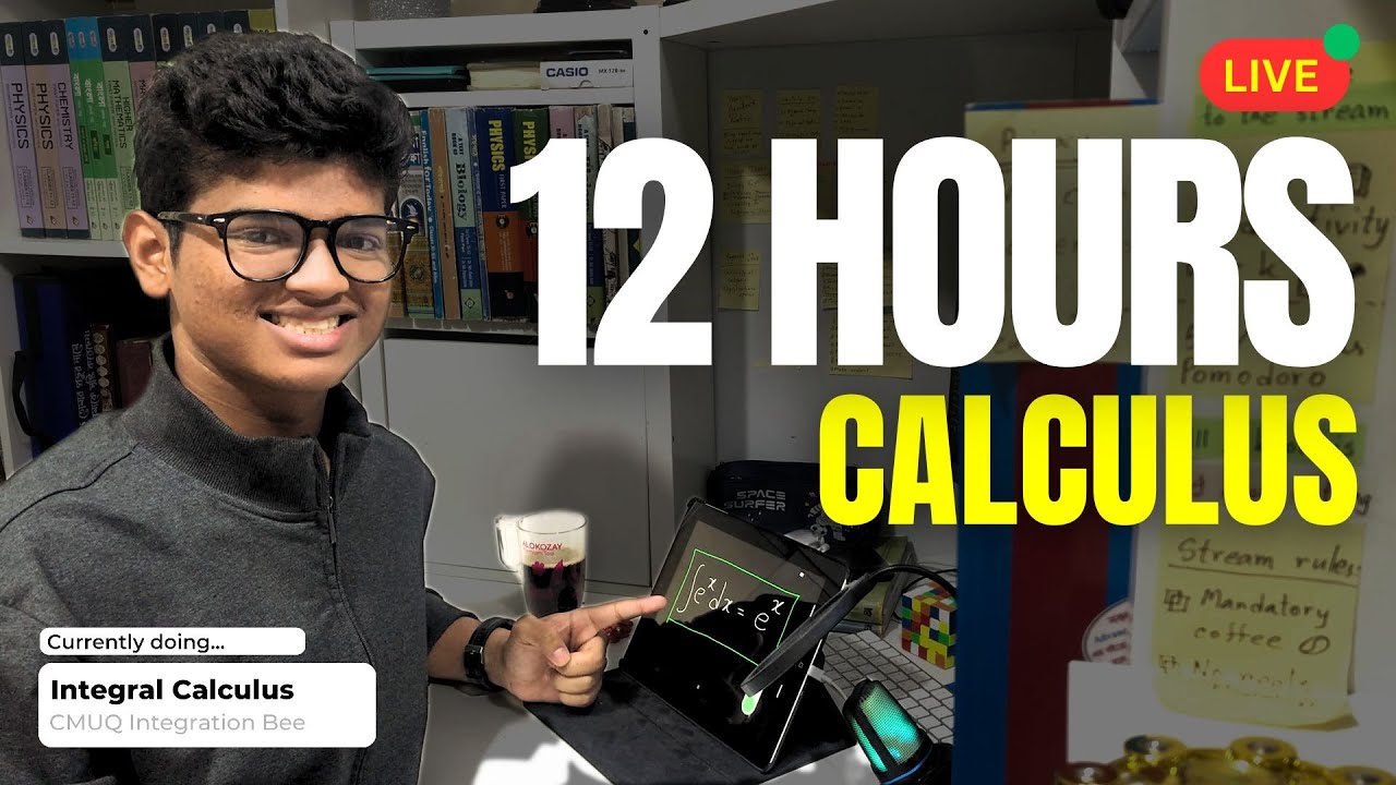 Doing calculus for 12 hours 🤓☝️ (Live) - YouTube