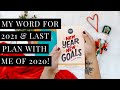 My Word for 2021 + Last Plan With Me of 2020!