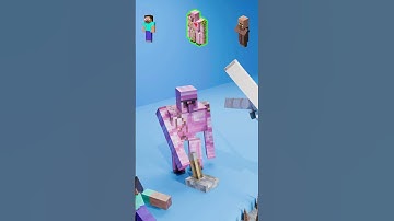 Minecraft Steve vs Hero Iron Golem Satisfying 3D Fluid Simulation And 3D Particles!