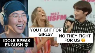 Athlete Reacts 'Kpop idols speaking ENGLISH cures my depression'