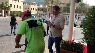 Lewis Hamilton enters the Paddock at the 2018 Abu Dhabi Grand Prix