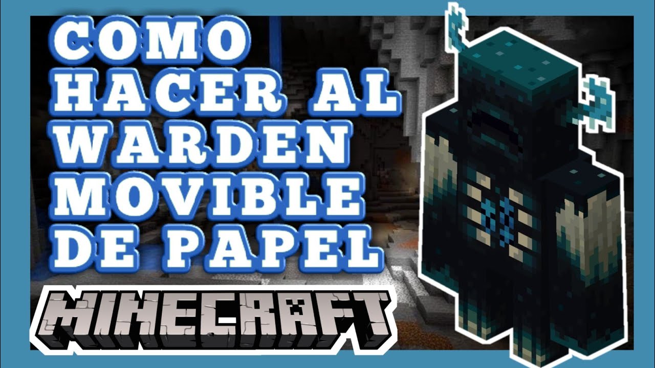 como hacer al warden movible de papel de Minecraft super fácil y divertido  • #papercraft - YouTube