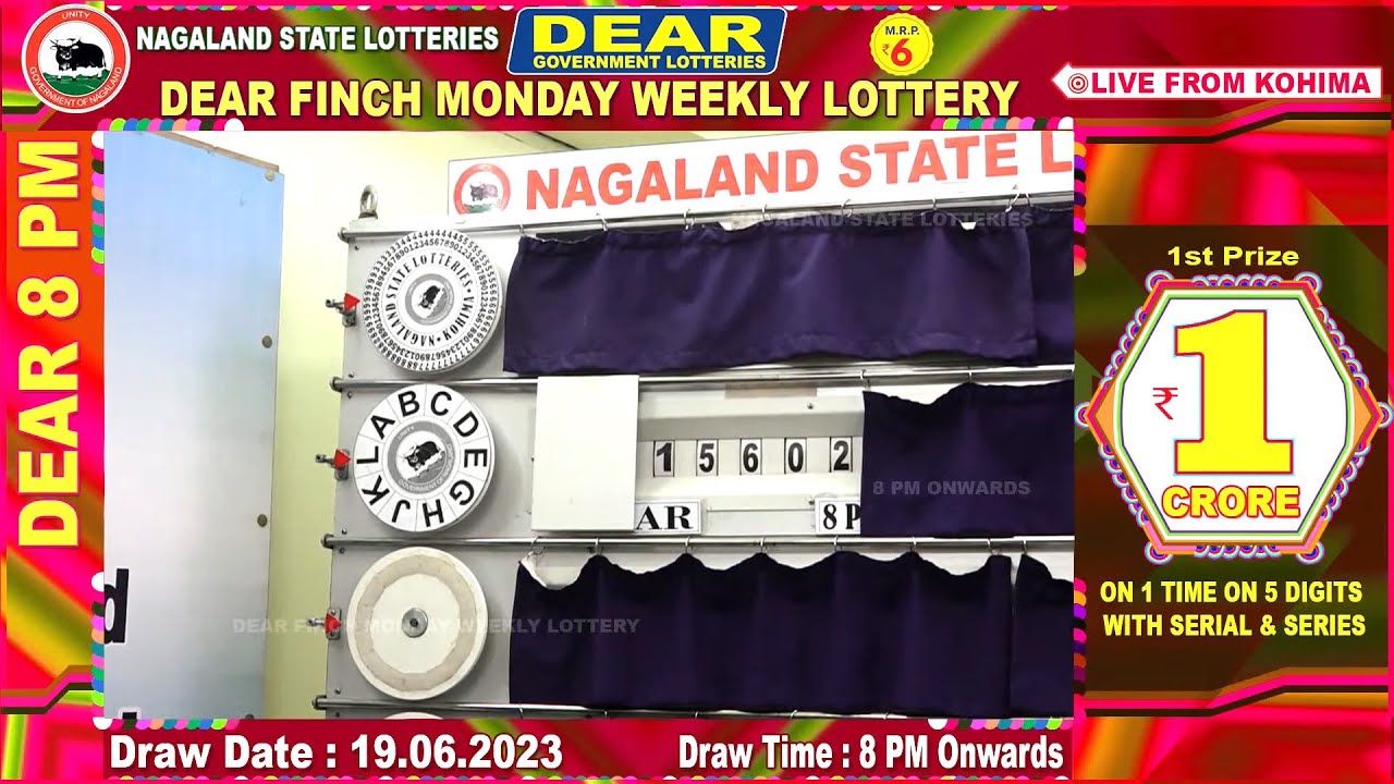 LOTTERY LIVE DEAR LOTTERY SAMBAD 8PM DRAW TODAY 19/06/2023 Will You