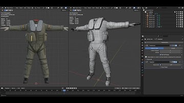Military Aviator Suit Low-poly 3D model