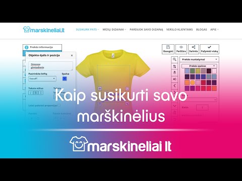 marskineliai.lt - Kaip susikurti savo marškinėlius | Vaizdo instrukcija