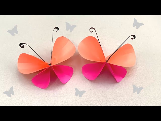 Easy paper butterfly craft for kids - Crafts By Ria