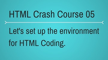HTML Crash Course - HTML Project Setup Part 5