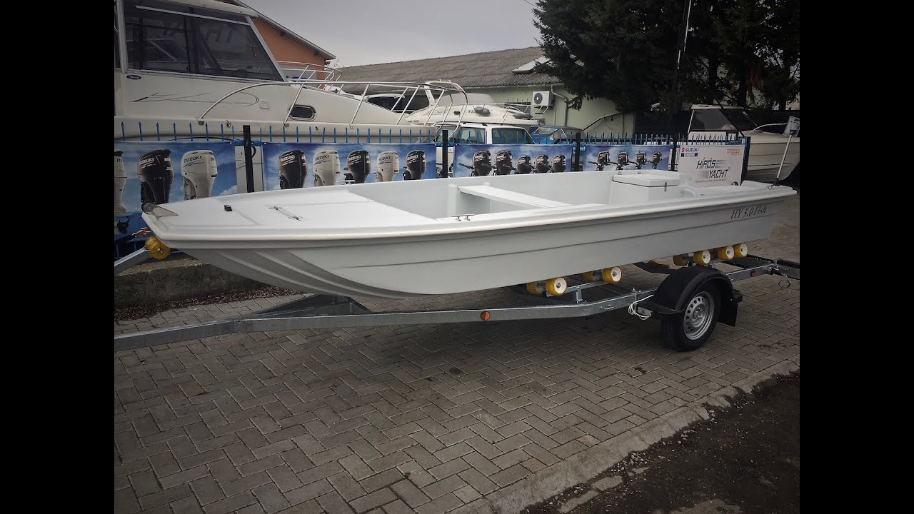 Bemutatjuk a Hírös 5 0 Fish csónakot Suzuki DF 20 motorral és a hozzá gyártott szállítóval!
