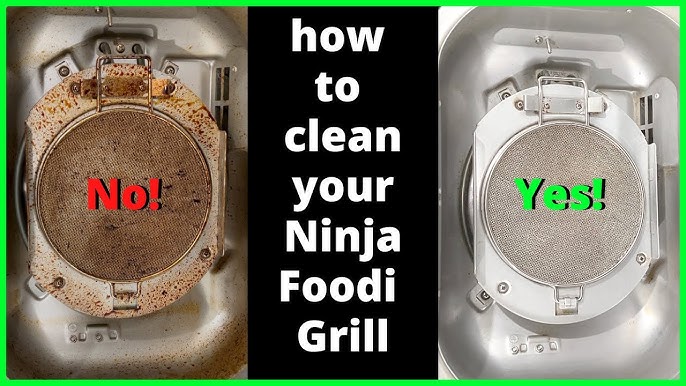 Ninja Foodi grill mesh screen cleaning clogged particles