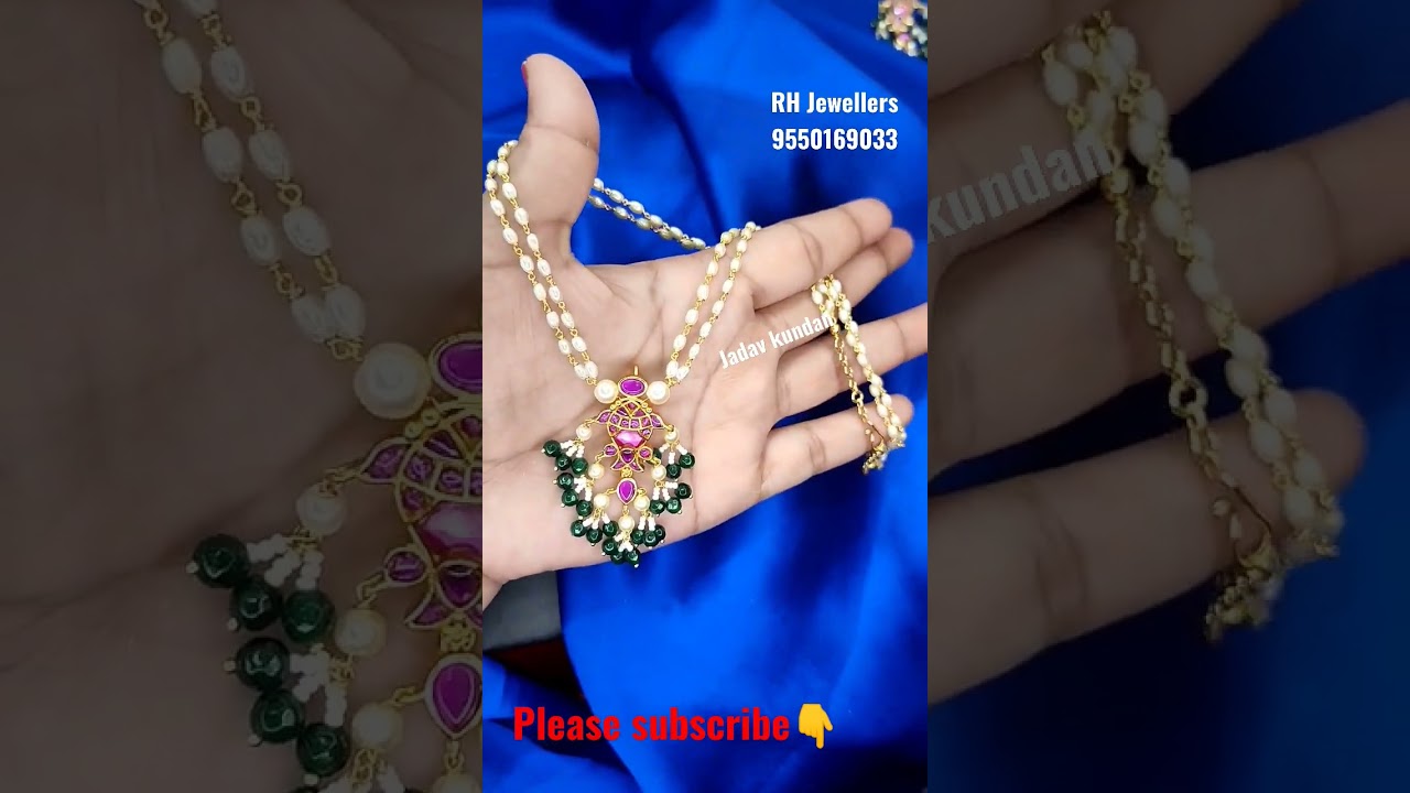 kalki beads | jadav kundan | Rice pearls | white peal mala | latest shorts | viral videos 🥳🎥 🔥