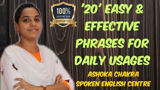 '20' Easy & Effective Phrases for Daily Usage|Learn English through Tamil with Ashoka Chakra