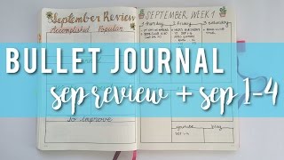 SEP REVIEW SETUP & SEP 1-4 | Bullet Journal Weeklies PWM | Sam Granger