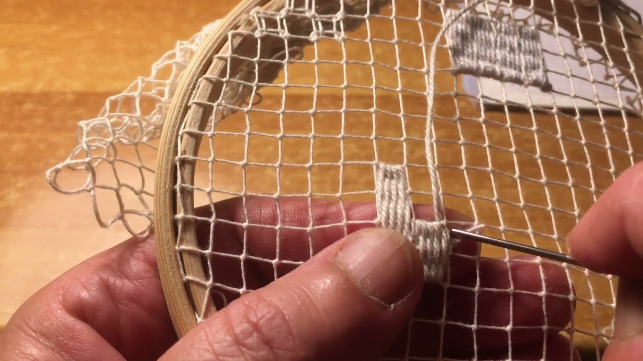 Rete modano: tutorial punto rammendo o punto rete. Seconda parte.