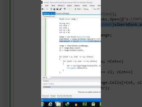 096 - How to open an Excel file in C#