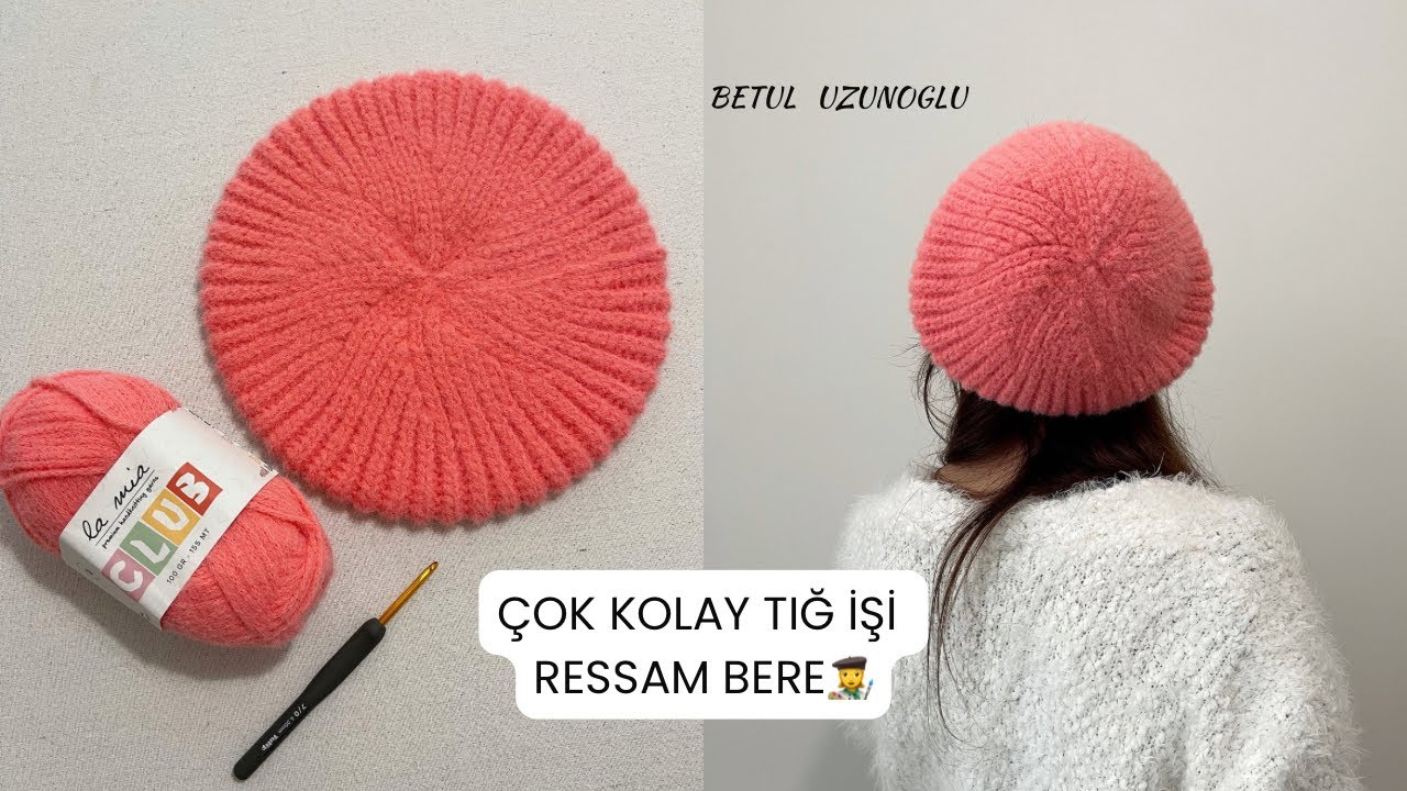 👩‍🎨ÇOK KOLAY TIĞ İŞİ ÖRGÜ RESSAM BERE 👩‍🎨