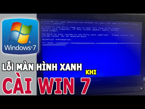 Lỗi màn hình xanh khi cài Win 7 và cách khắc phục