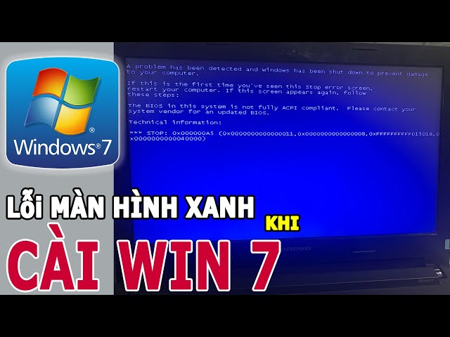 Lỗi Màn Hình Xanh Khi Cài Win 7 Và Cách Khắc Phục - Youtube