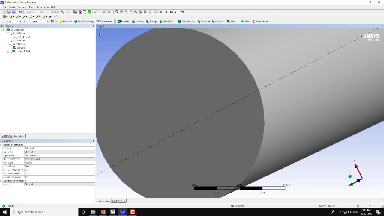 Design modeler basic tutorial 1 _ Extrude - YouTube