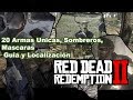 20 Armas Unicas, Sombreros, Mascaras Red Dead Redemption 2 Guia y Localización